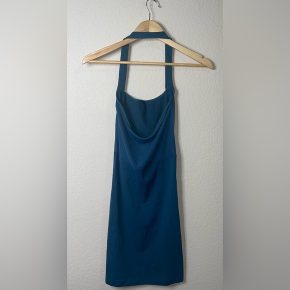 Free People Taking Sides Bodycon Slip Dress Size XS / Small Teal Blue Green NWOT - Picture 6 of 8